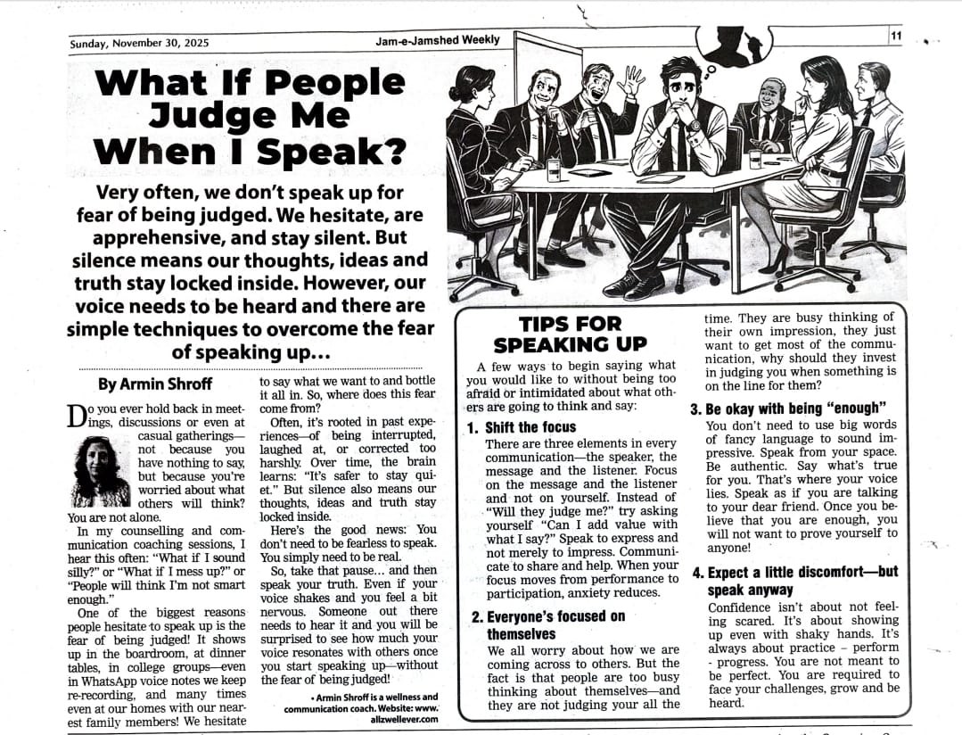What If People Judge Me When I Speak?